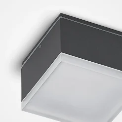 Lindby Udendørs Loftlamper|Væglamper > Mathea udendørs LED-loftlampe, kantet