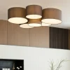 Loftlamper|Pendellamper ^ Lindby Maureka loftlampe, 94 cm, 6 lyskilder, tekstil