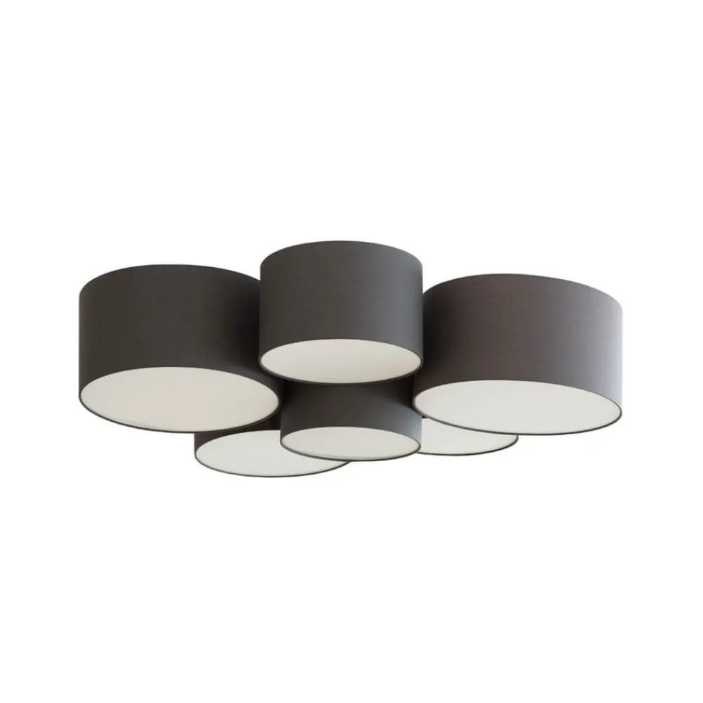 Loftlamper|Pendellamper ^ Lindby Maureka loftlampe, 94 cm, 6 lyskilder, tekstil