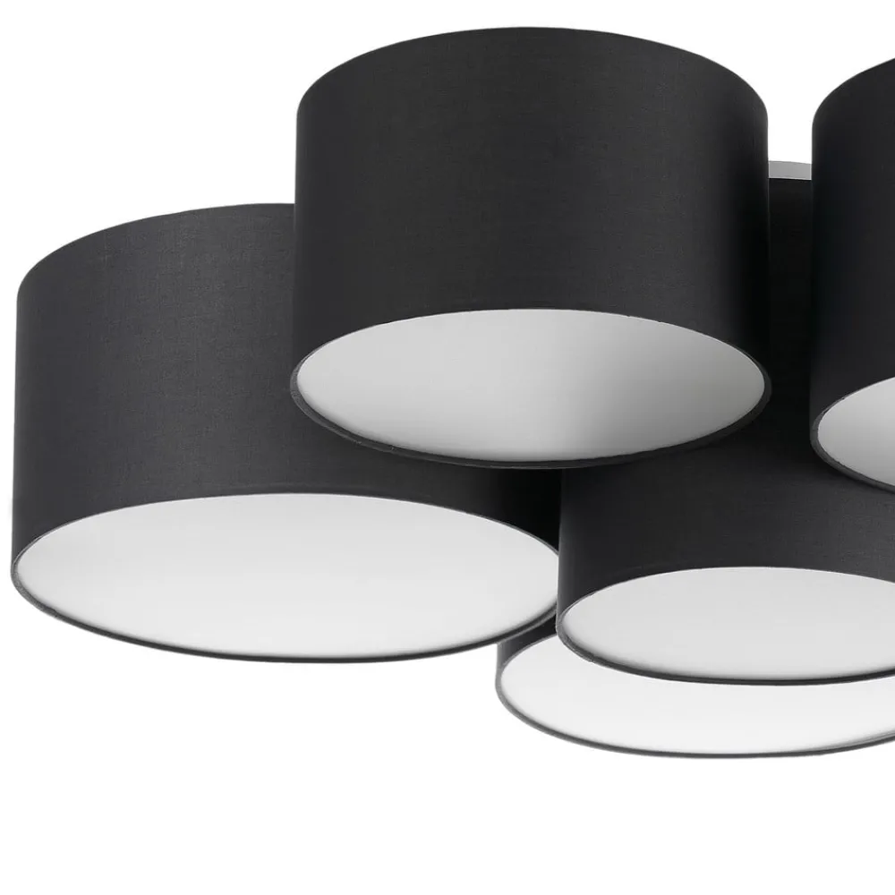 Loftlamper|Pendellamper ^ Lindby Maureka loftlampe, 94 cm, 6 lyskilder, tekstil