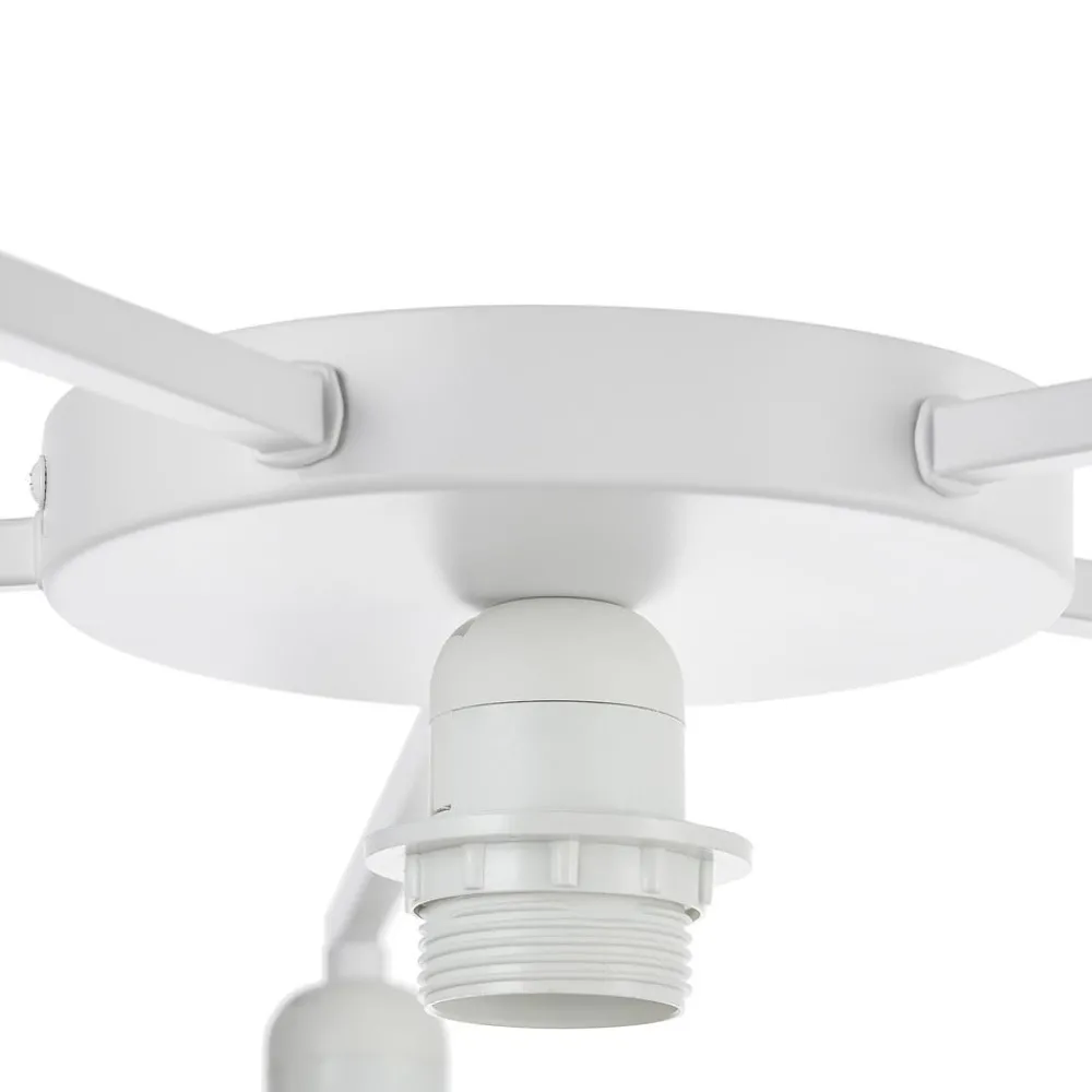Loftlamper|Pendellamper ^ Lindby Maureka loftlampe, 94 cm, 6 lyskilder, tekstil