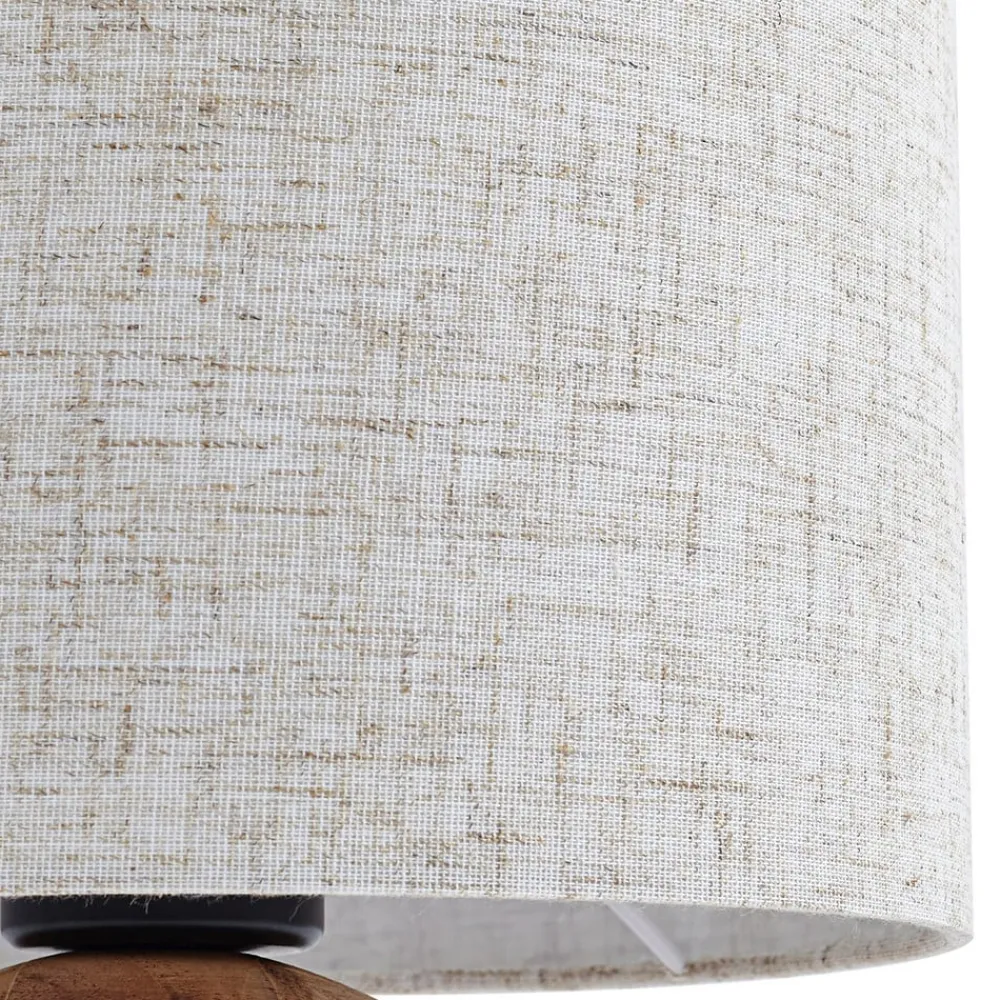 Bordlamper ^ Lindby Mayumi bordlampe, højde 31 cm, træ, tekstil