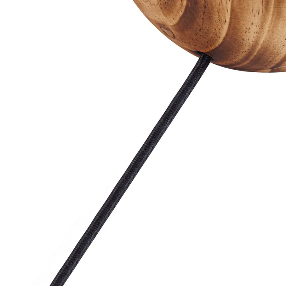 Bordlamper ^ Lindby Mayumi bordlampe, højde 31 cm, træ, tekstil