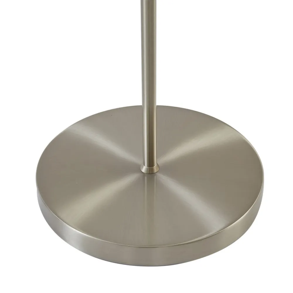 Lindby Gang|Pendellamper > Melanie gulvlampe, grå, stof, Ø 36 cm, 2 lyskilder.