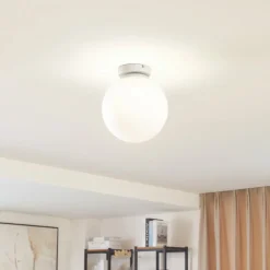 Lindby Loftlamper|Loftlamper > Meriala loftlampe hvid, glas Ø 25 cm