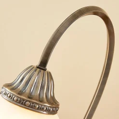 Lindby Bordlamper > Mialina bordlampe, 42 cm, hvid, glas, metal