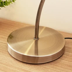 Lindby Bordlamper > Mialina bordlampe, 42 cm, hvid, glas, metal