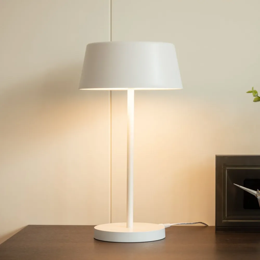 Lindby Arbejdsrum/Kontor|Bordlamper > Milica LED-bordlampe, hvid, dæmpbar