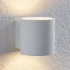 Lindby Væglamper > Mirza væglampe af aluminium, rund, hvid