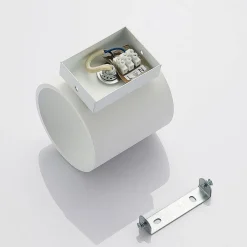 Lindby Væglamper > Mirza væglampe af aluminium, rund, hvid