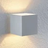 Lindby Væglamper > Mirza væglampe i aluminium, kantet, hvid