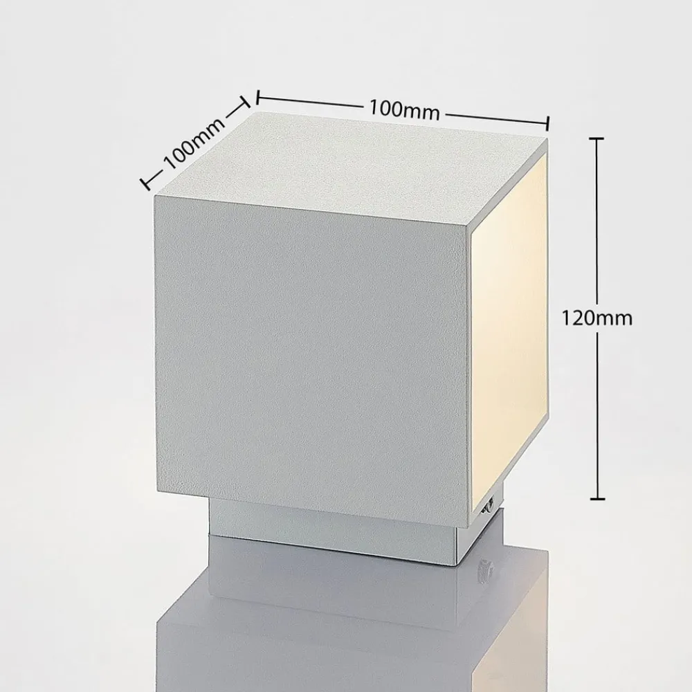 Lindby Væglamper > Mirza væglampe i aluminium, kantet, hvid