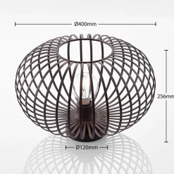 Gang|Loftlamper ^ Lindby Nahele loftlampe, brun, metal, Ø 40 cm, E27