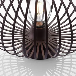 Gang|Loftlamper ^ Lindby Nahele loftlampe, brun, metal, Ø 40 cm, E27