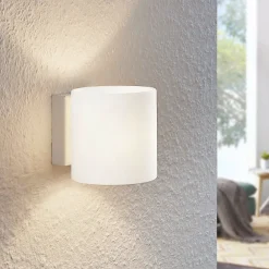 Lindby Gang|Pendellamper > Nanda væglampe i glas, rund