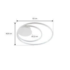 Loftlamper ^ Lindby Nerwin LED-loftlampe, rund, hvid
