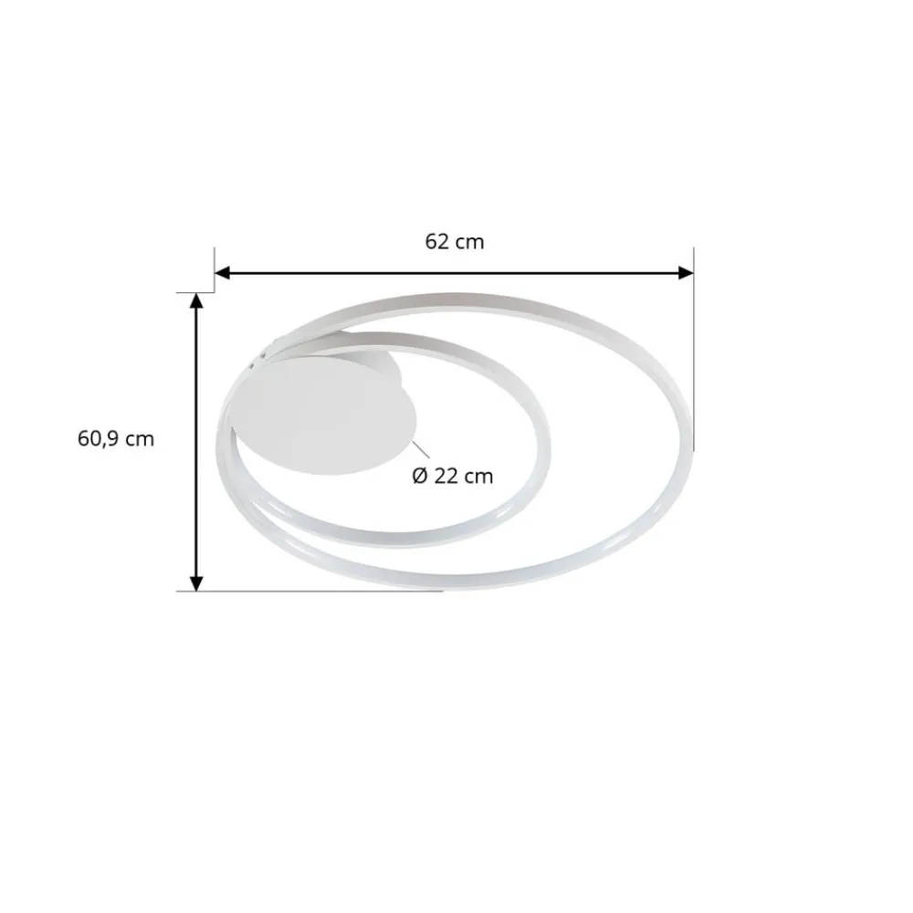 Loftlamper ^ Lindby Nerwin LED-loftlampe, rund, hvid