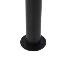 Lindby Terrassebelysning > Orfeas sokkellampe, sort/hvid, aluminium, Ø 24 cm