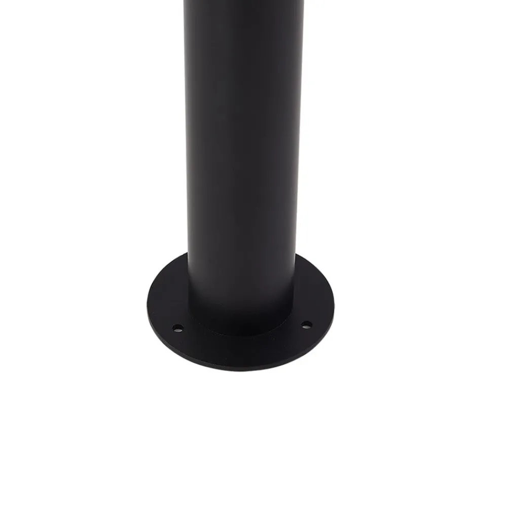 Lindby Terrassebelysning > Orfeas sokkellampe, sort/hvid, aluminium, Ø 24 cm
