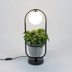 Bordlamper ^ Lindby Orna bordlampe, 1 lyskilde, blomsterampel