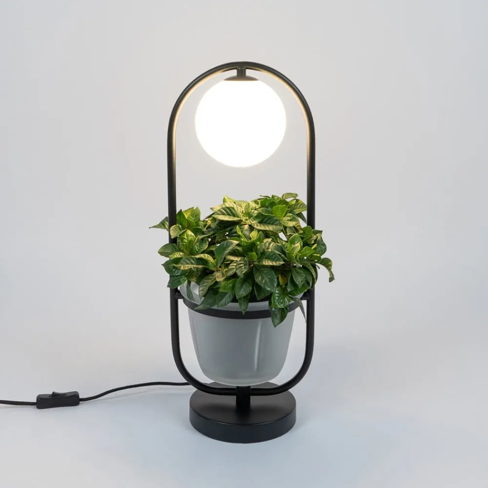 Bordlamper ^ Lindby Orna bordlampe, 1 lyskilde, blomsterampel