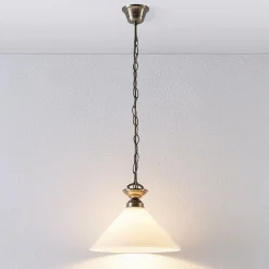 Lindby Gang|Pendellamper > Otis pendellampe, Ø 30 cm, hvid, glas, kegle, E27
