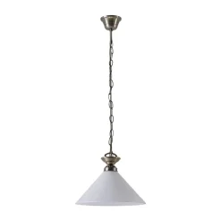 Lindby Gang|Pendellamper > Otis pendellampe, Ø 30 cm, hvid, glas, kegle, E27