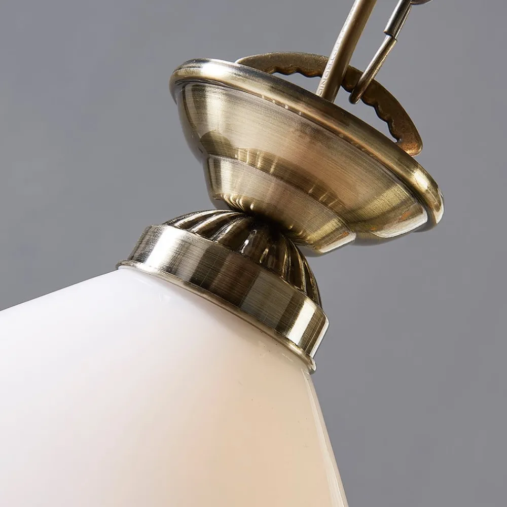 Lindby Gang|Pendellamper > Otis pendellampe, Ø 30 cm, hvid, glas, kegle, E27