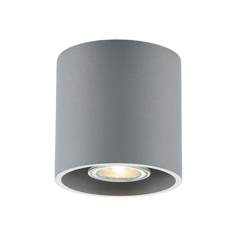 Lindby Loftlamper > Parvin aluminium downlight, rund, grå