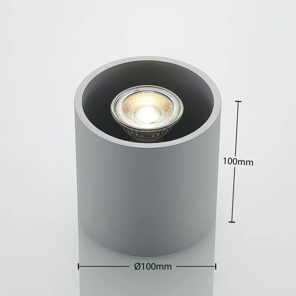 Lindby Loftlamper > Parvin aluminium downlight, rund, grå