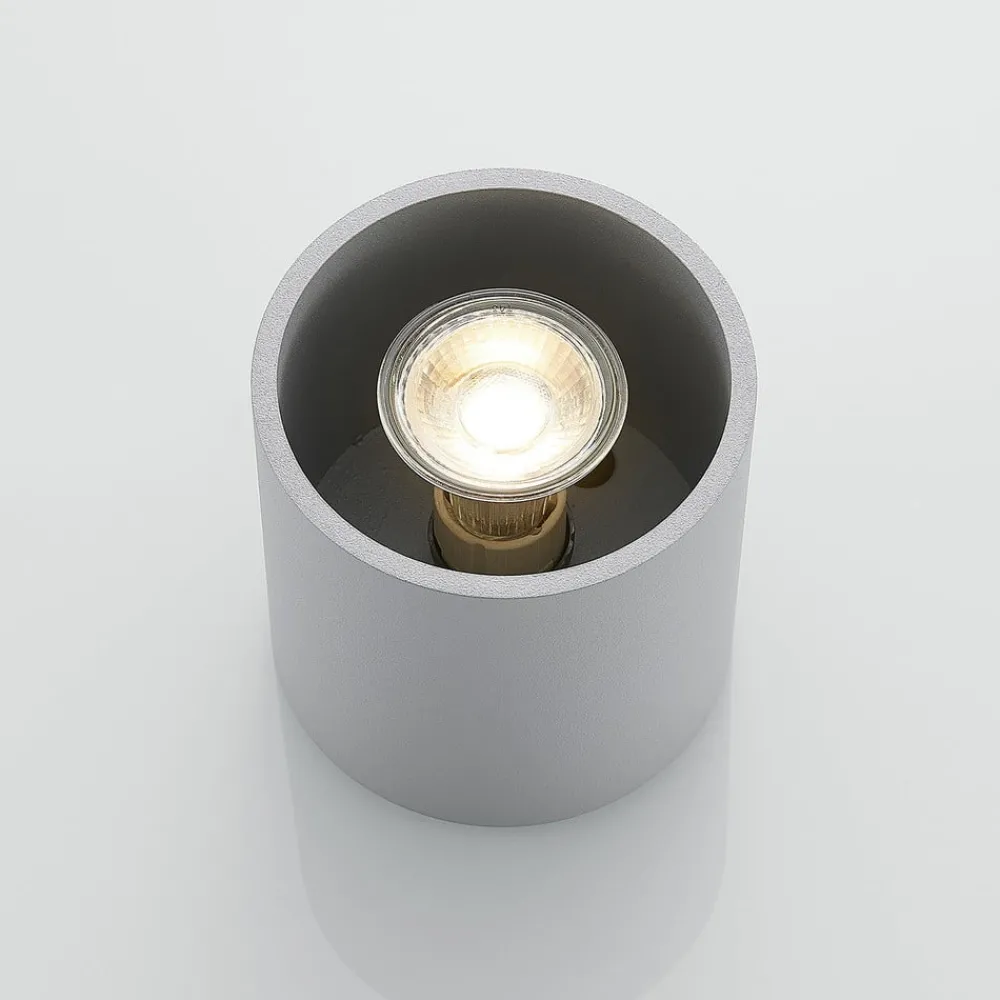 Lindby Loftlamper > Parvin aluminium downlight, rund, grå
