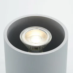 Lindby Loftlamper > Parvin aluminium downlight, rund, grå
