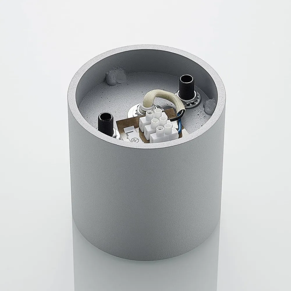 Lindby Loftlamper > Parvin aluminium downlight, rund, grå