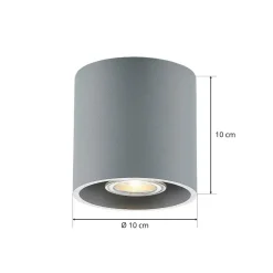 Lindby Loftlamper > Parvin aluminium downlight, rund, grå