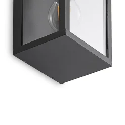 Lindby Terrassebelysning|Væglamper > Peldar udendørs væglampe, klar, 2 lyskilder, 38 cm, metal