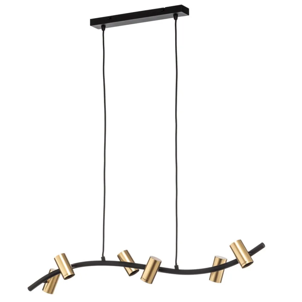 Lindby Pendellamper > -pendel Anito, sort/guld, metal, 100 cm, E27
