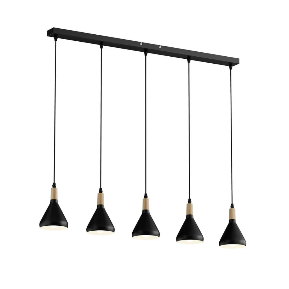 Lindby Pendellamper|Pendellamper > pendellampe Arina, 100 cm, sort, 5 lyskilder