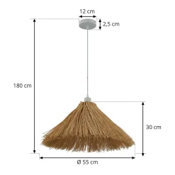 Pendellamper|Pendellamper ^ Lindby pendellampe Borys, Ø 55 cm, søgræs, E27