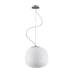 Lindby Pendellamper|Pendellamper > pendellampe Ginevra, Ø 38 cm, hvid, glas, E27