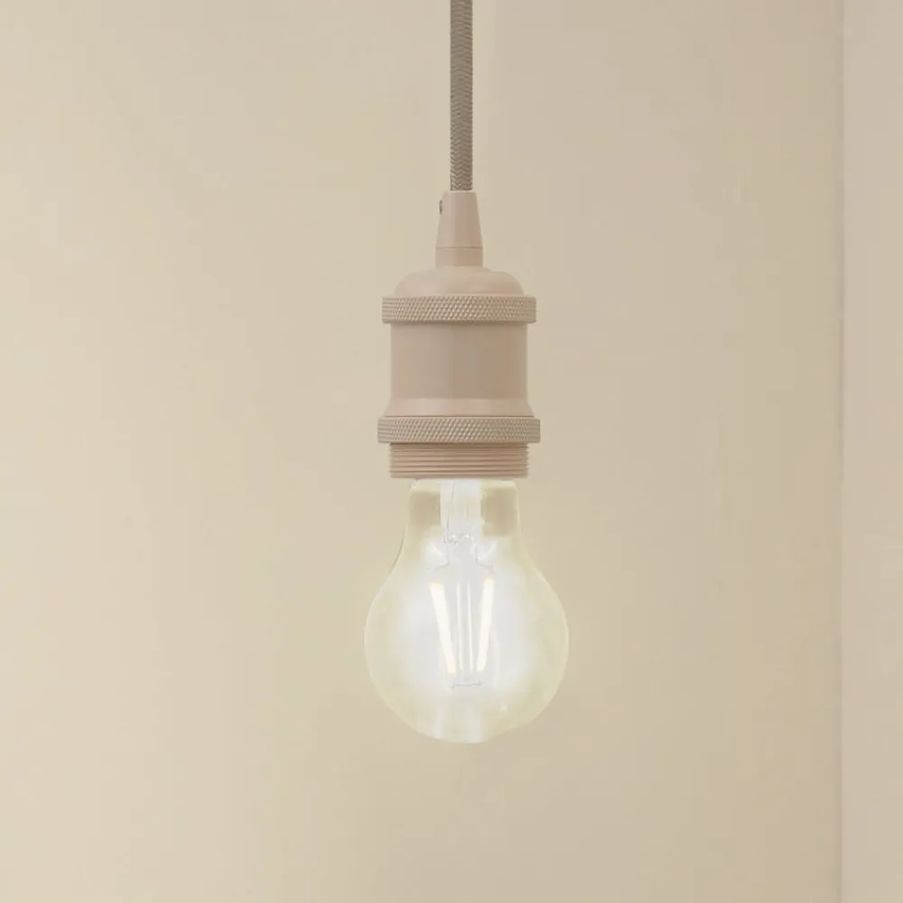 Lindby Pendellamper|Pendellamper > pendellampe Hattie, beige, Ø 5 cm, metal E27