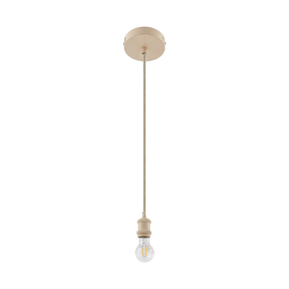 Lindby Pendellamper|Pendellamper > pendellampe Hattie, beige, Ø 5 cm, metal E27