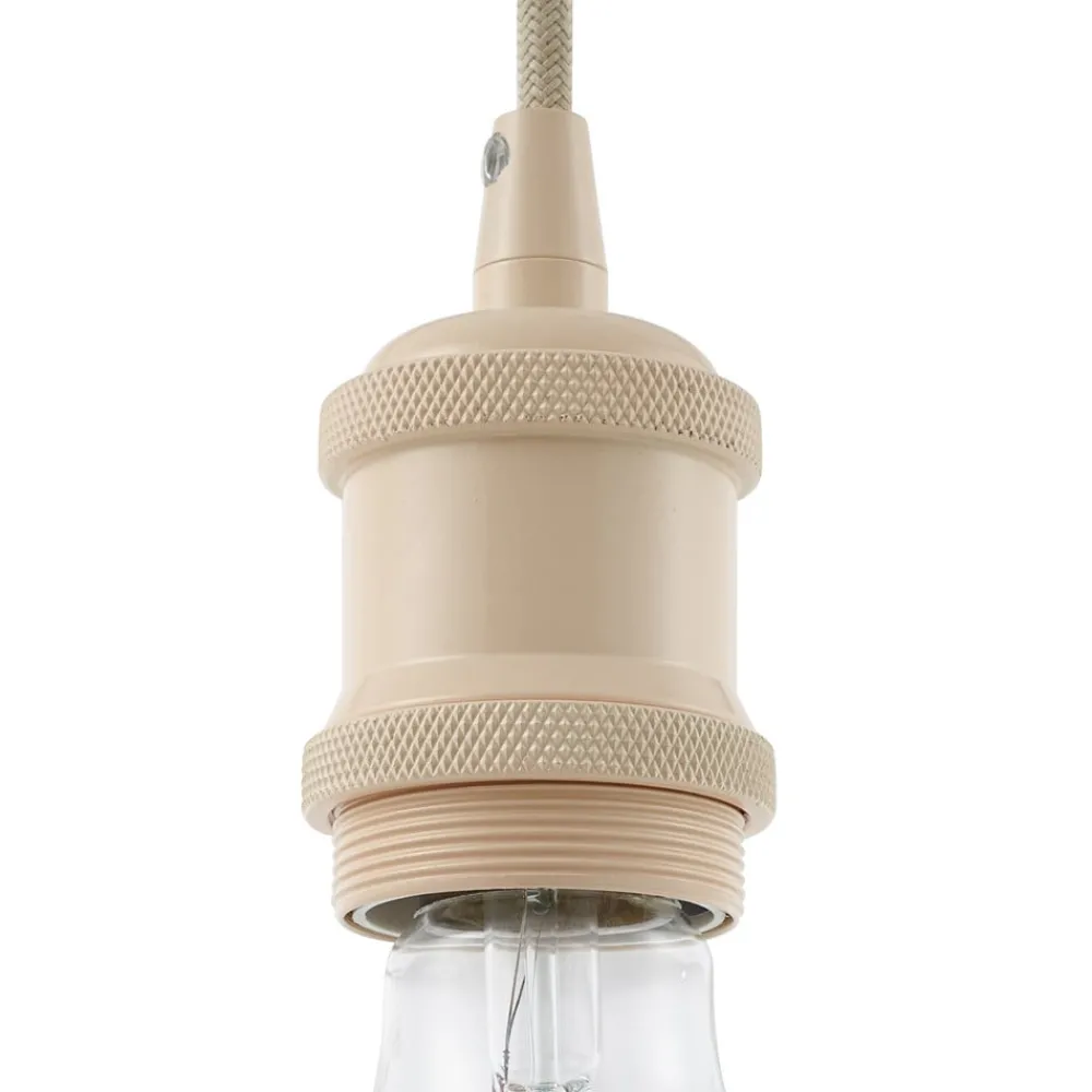 Lindby Pendellamper|Pendellamper > pendellampe Hattie, beige, Ø 5 cm, metal E27