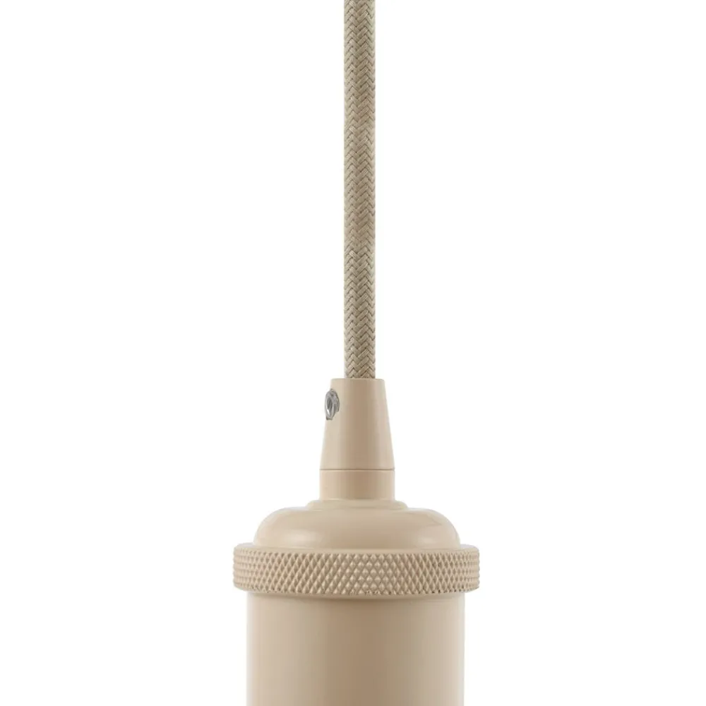 Lindby Pendellamper|Pendellamper > pendellampe Hattie, beige, Ø 5 cm, metal E27