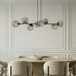 Lindby Pendellamper|Pendellamper > pendellampe Isamer, røggrå, 130 cm, globus