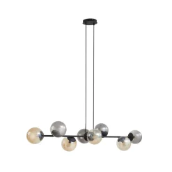 Lindby Pendellamper|Pendellamper > pendellampe Isamer, smoke grey/amber, 130 cm, globe