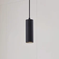 Lindby Pendellamper|Pendellamper > pendellampe Joffrey, Ø 6 cm, sort, metal, GU10