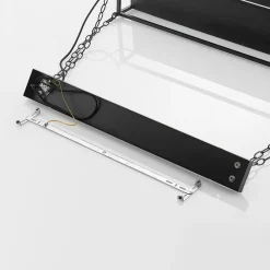 Lindby Pendellamper|Pendellamper > pendellampe Kirista, 5 lyskilder, sort, træ, 100 cm