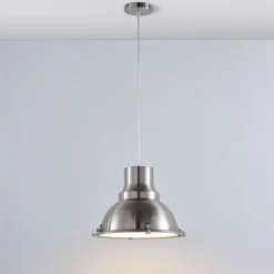 Pendellamper|Pendellamper ^ Lindby pendellampe Letty, Ø 39 cm, nikkelfarvet, metal, E27