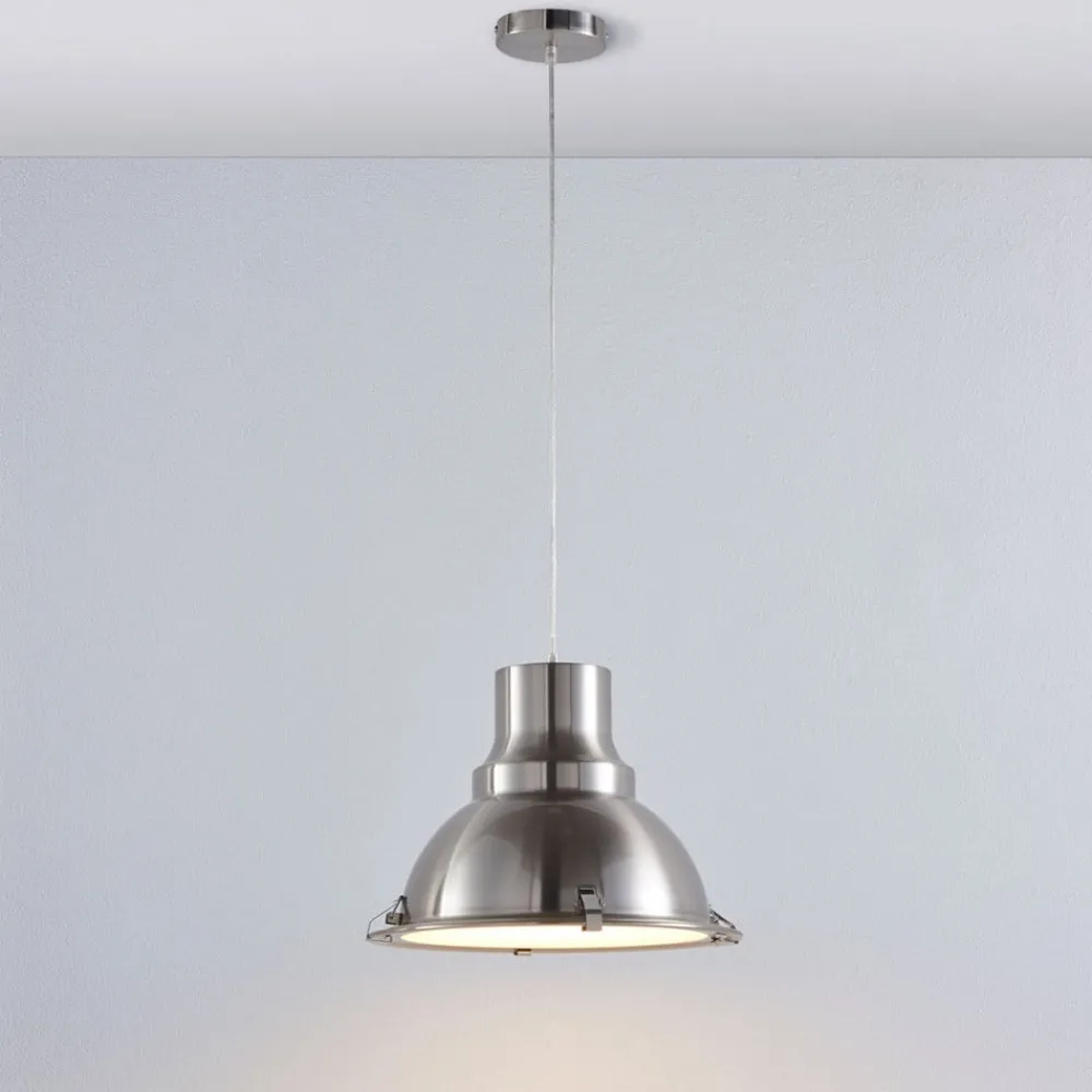 Pendellamper|Pendellamper ^ Lindby pendellampe Letty, Ø 39 cm, nikkelfarvet, metal, E27