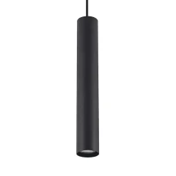 Pendellamper|Skinnesystem ^ Lindby pendellampe Linaro, 40 cm, sort, 1-faset, GU10